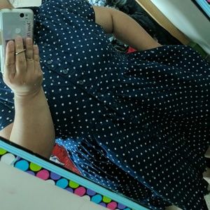 Blue polka dot dress